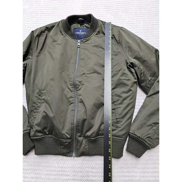 American Eagle Jacket Womens Small Green Quilted Bomber Jacket - Picture 2 of 7